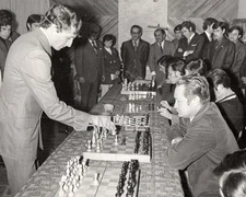 Chess Champion BOBBY FISCHER in Russia Candid Photo  (158-r)