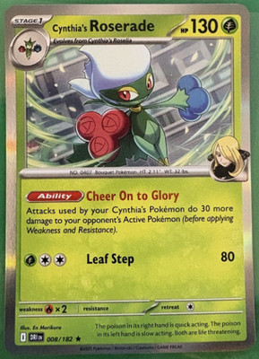 Cynthia's Roserade - 008/182 - Destined Rivals - Holo Rare - NM/M