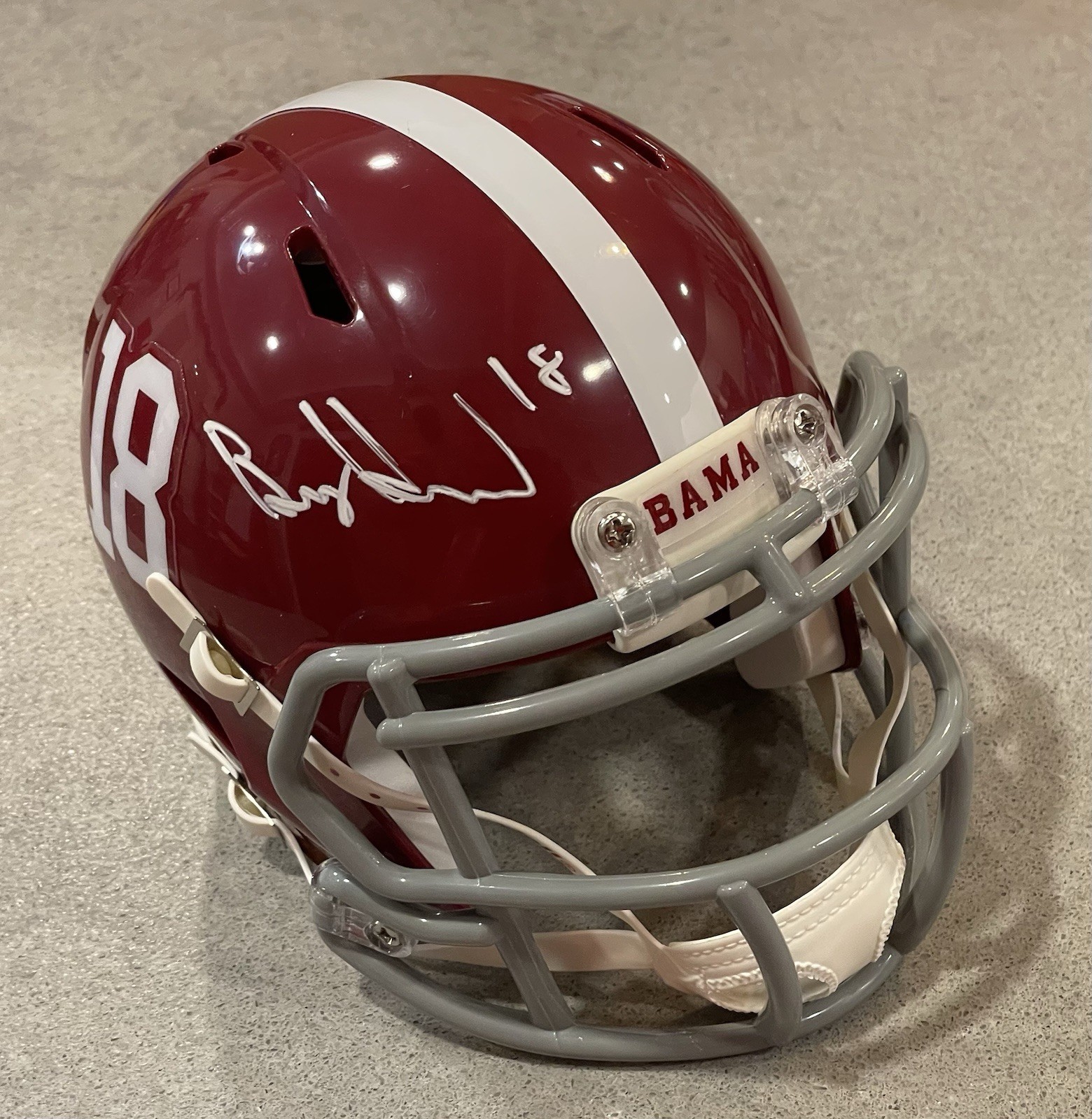 Bray Hubbard SIGNED Alabama Crimson Tide Football Mini Helmet w/ JSA COA