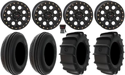 System 3 SB-7 15'' Wheels Black 32'' Sand Tires Textron Wildcat XX