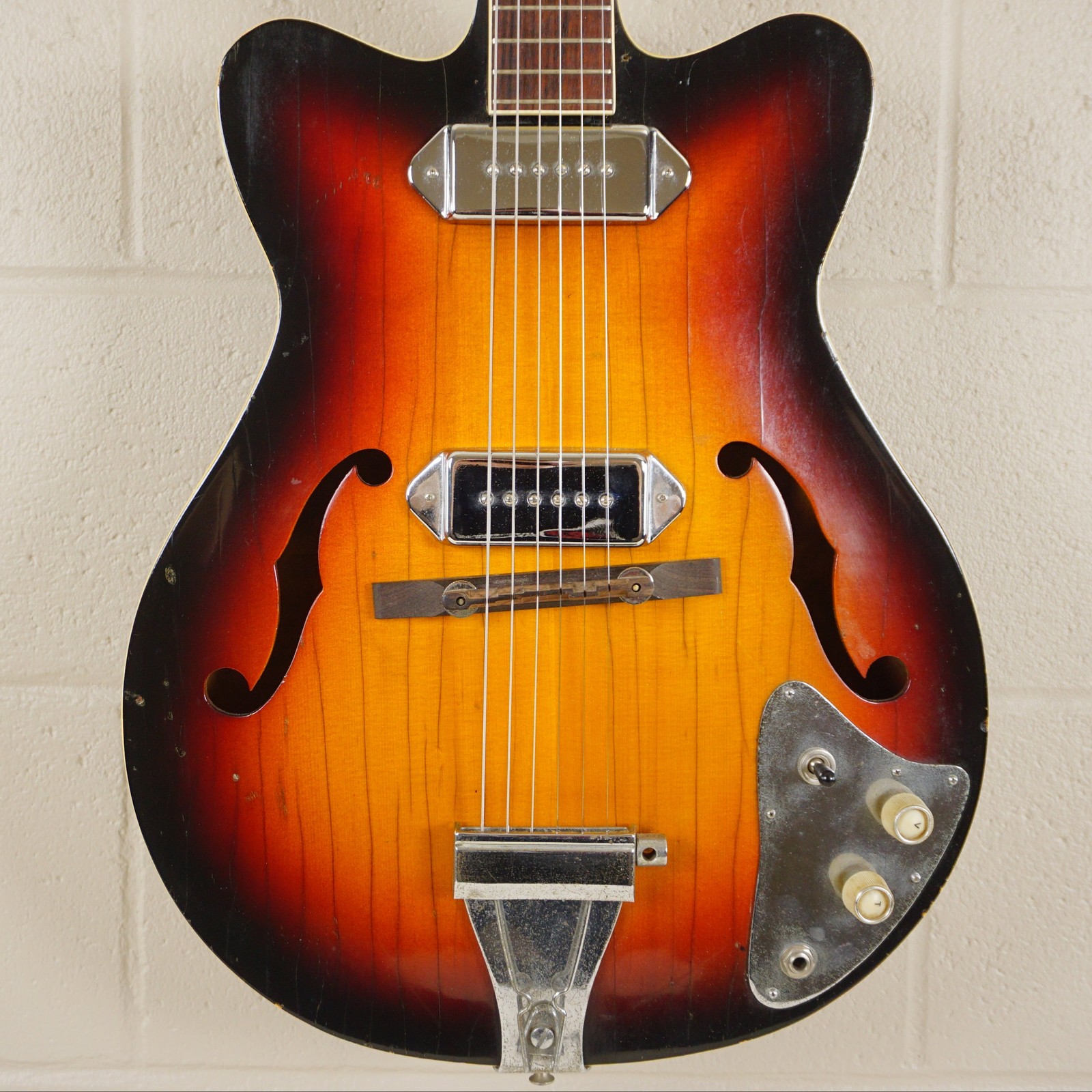 Vintage 1960s Kawai Thinline Hollowbody Sunburst MIJ Teisco Era Player
