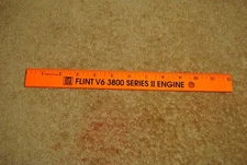 Vintage 12” Wood Ruler GM Powertrain Flint V6 3800 Series II Engine UAW Promo