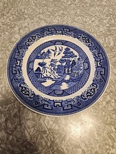 1 - Blue Willow Dinner Plate In Good Used Condition Bo Chips