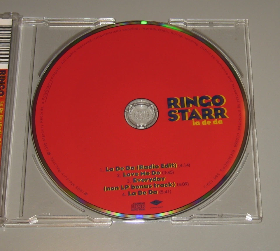 Ringo Starr - La De Da 4-Track Maxi-Single (CD, 1998, Mercury Records (Europe)) - Imagem 4 de 4