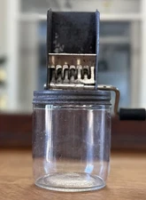 Vintage Nut Grinder 1930-1950’s w/Original Glass Canister