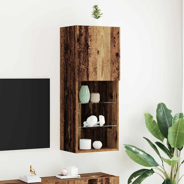 Tv-Schrankset 40,5 X 30 X 102 Cm Altholz Holzwerkstoff-image