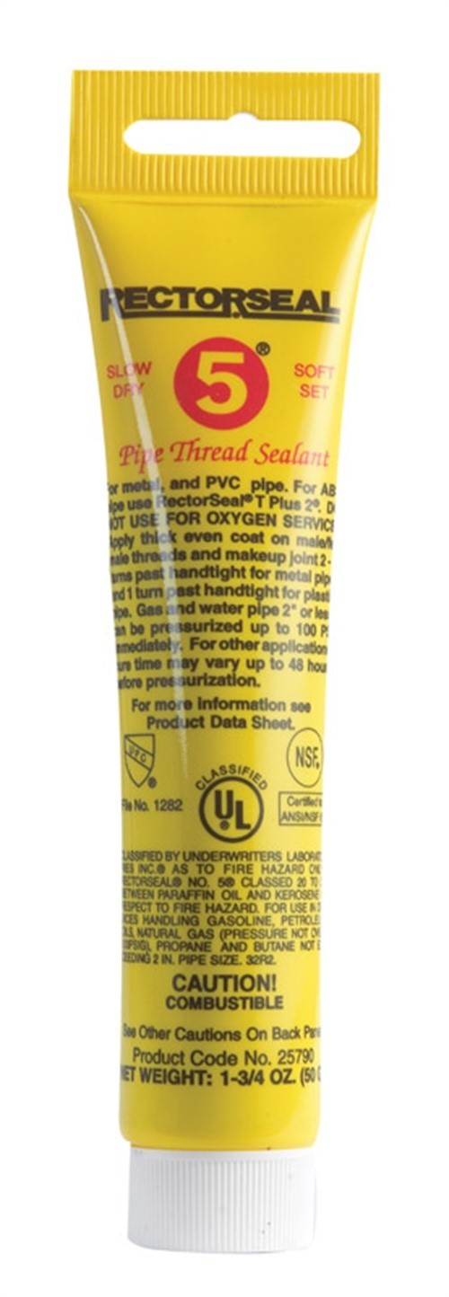 RectorSeal 25790 Yellow Mild Odor 1.38 Gravity Thread Sealant Paste 1.75 oz.