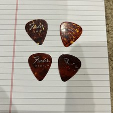 Fender Vintage Guitar Picks Celluloid 1960s No R Mixture Tortoise Look set #1 
