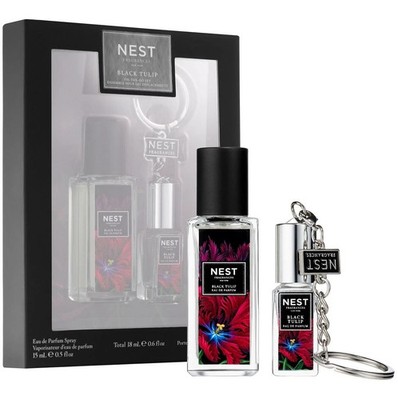 NEST Fragrances Black Tulip On-The-Go Set EDP Spray Rollerball Keychain New Box