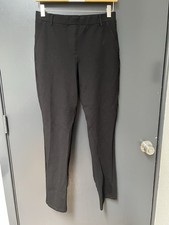 Quince Women’s Sz M Black Stretch Dress Pants Straight Leg Pull On Trousers