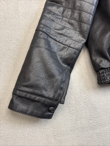 Armani Exchange Herren Motorradjacke schwarz Baumwolle Größe Medium - herausnehmbares Futter - Bild 20 von 20