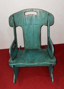 Vintage Handmade Wooden Rocking Chair Rustic Cowboy Design for ages 1-3 RARE