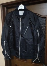 Sacai 20Aw Ma-1 Leather Docking Jacket Flight Bomber