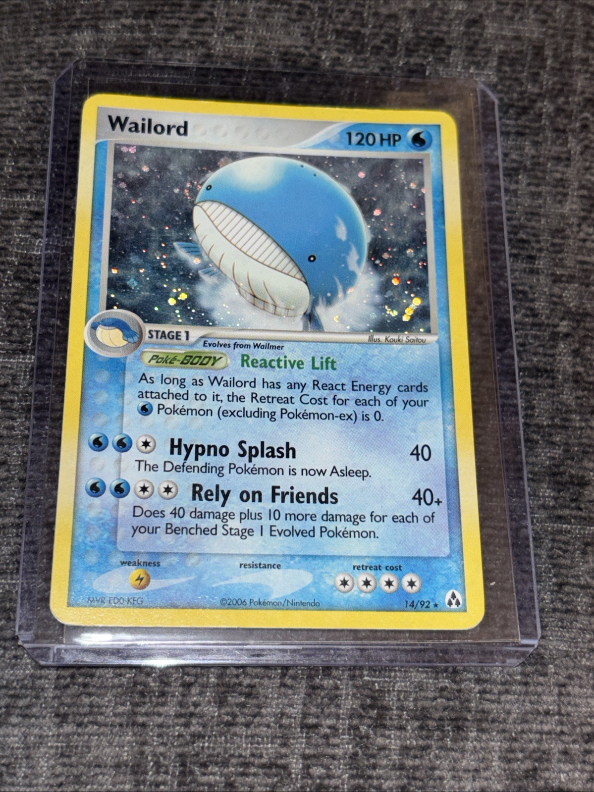 Wailord 14/92 Legend Maker Holo 🌀Swirl!🌀 NM- US Seller!