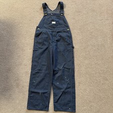 Vintage Sears Tradewear Overalls Blue Denim Union Made USA 70s 36x29