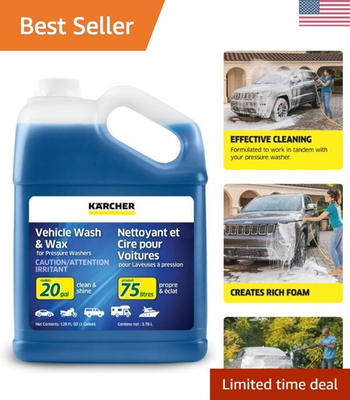 #ad Kärcher Vehicle Wash and Wax Pressure Washer Detergent Cleans Cars Bikes ... $28.99