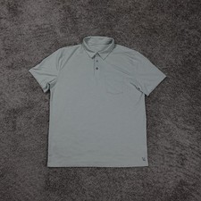 Vuori Strato Tech Polo Shirt Mens Large Gray Vented Stretch Performance