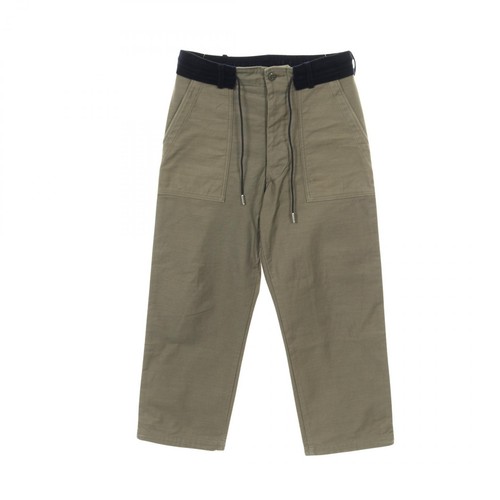 Sacai × WTAPS WMILL-TROUSER 02 Pants cotton Khaki Navy #1 Used mens