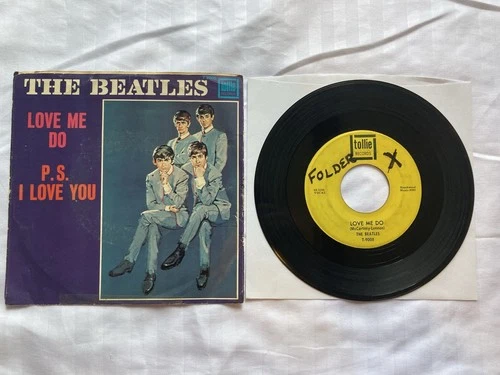 Beatles - Love Me Do / PS I Love You 45 w/ Picture Sleeve - Tollie T-9008 Vinyl