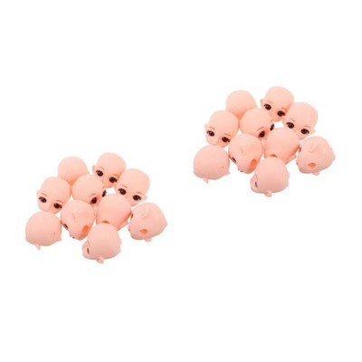 2 Pieces Puppenkopfzubehör Baby-mannequin-puppenkopf Puppenköpfe Zum Basteln