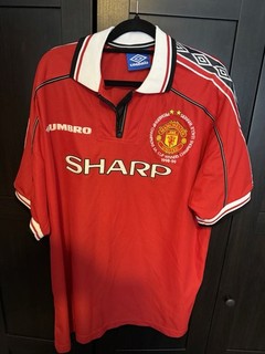 Original Manchester United 1999 Triple Winning Shirt Herren XXL