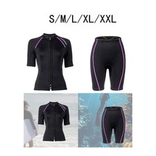 Womens Wetsuit Swimsuit 1.5mm Neoprene Soft Front Zip Lightweight Wetsuit Jacket