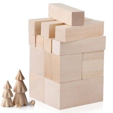 Lindenholz zum Schnitzen Vorgeschnittene Bl&ouml;cke 5 x 5 x 10 cm 13 St&uuml;ck