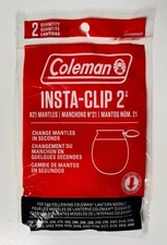 Coleman Insta-Clip 2 #21 Lantern Mantles 2 Pack – Fits #21 & Classic Insta-Clip