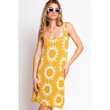 Show Me Your Mumu Yellow Mellow Mini Dress Paradise Sun Knit Size S Girly Flirty