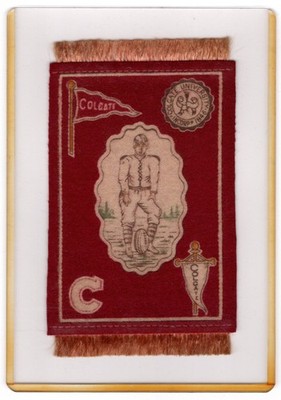B33 COLGATE FOOTBALL College Athlete Series of Tobacco Blankets with Fringe