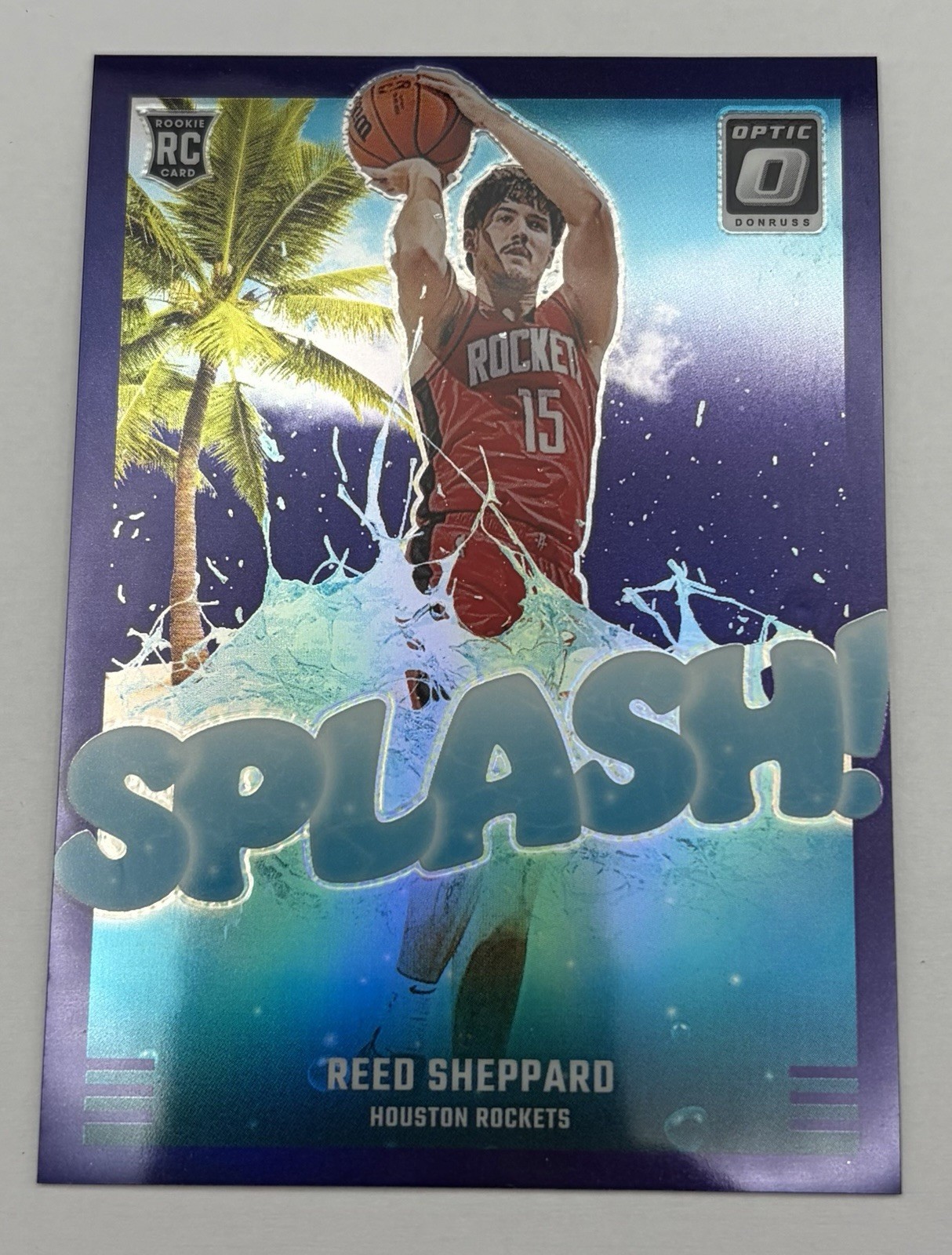 2024-25 Panini Donruss Optic - Splash! Reed Sheppard #13 Purple Prizm (RC)
