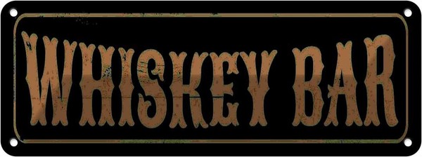 Blechschild 10X27 Cm Whiskey Bar Alkohol Essen Trinken Club Deko Geschenk Metall-image