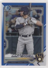 2021 Bowman Chrome Prospects Blue Refractor /150 Garrett Mitchell #BCP-129 7i2