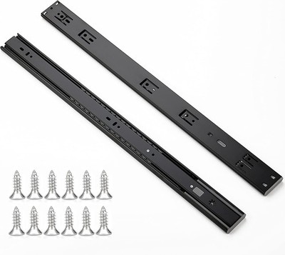 Ravinte 20 Inch Soft Close Drawer Slides 10 Pairs 20 Pack Black Full Extension B
