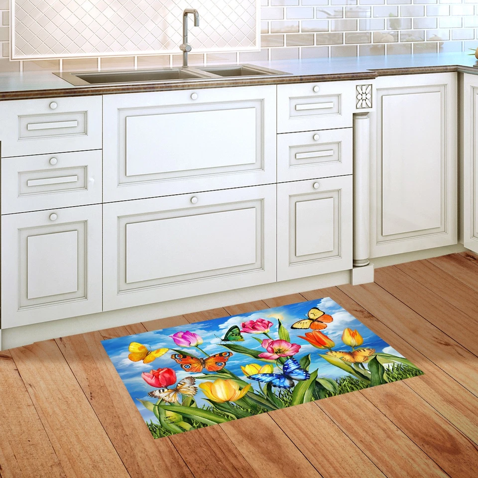 Felpudo Briarwood Lane Butterflies and Poppies Foto 3 de 3