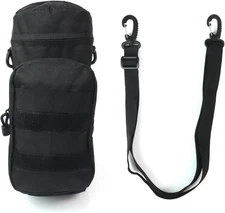 Tactical Military MOLLE Water Bottle Pouch H2O Hydration Carrier Holder Black 