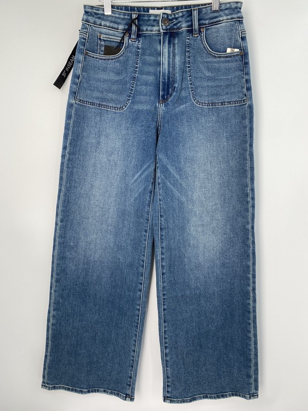 Paige Womens Jean Monrovia Blue Size 29x31 Anessa Wide Leg High Waisted Denim