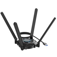 WiFi 7 BE6500 Tri-Band USB 3.0 Wireless Network Adapter 5dBi High Gain Antennas