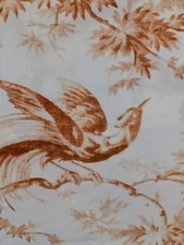 THE INSIDE TERACOTTA SWALLOW BIRDS FLORAL TREES SET OF 2 KING PILLOW SHAMS