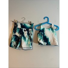Old Navy Active Set Marble Gold Foil 6 Girls Athleisure