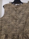 Women's XL Brown W/ Black Pull On Pants With Matching Sleeveless Ruffled Blouse — photo 10