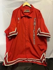 Nike NBA Chicago Bulls Red Windy City Game Warm-Up Shooting Jacket Size 4XL