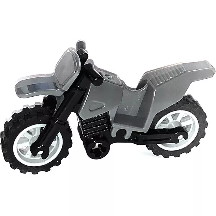 Lego Dirt Bike Motorcycle for Minifigures to Ride Dark Gray Indiana Jones