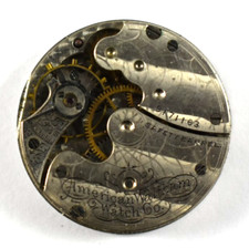 Vintage Waltham Seaside 0s 7J Hunting Pocket Watch Movement lot.wf
