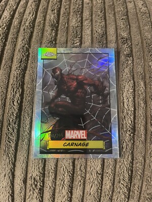 Topps Marvel Chrome Comics 2024 Carnage Spider Refractor 104/399 Neuwertig