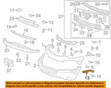 Gm Oem 08-15 Captiva Sport Bumper Components-cover Support 96804100 Gm Oem 08-15 Captiva Sport Bumper Components-cover Support 96804100