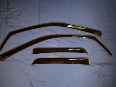 WeatherTech Dark Tint Side Window Deflectors For Ram 1500 - Front & Rear Set In-Channel Installation