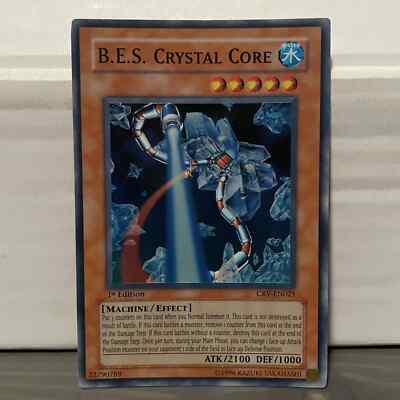 1ST EDITION B.E.S. CRYSTAL CORE 1996 CRV-EN021 YUGIOH CARD (LP/MP)