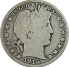 1915 D Barber Half Dollar G Good 90% Silver 50c US Type Coin Collectible