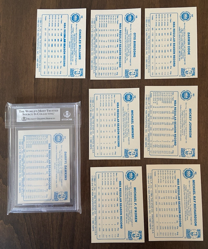 1985-86 Star New Jersey Nets 8 Card Team Set #58-#65 w/ #61 Dawkins BGS 8.5 - Picture 2 of 2